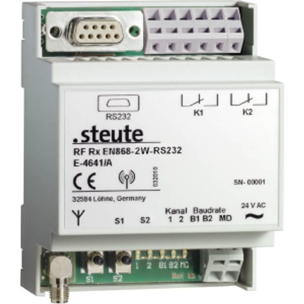 90590008 Steute  Radio Receiver RF Rx EN868-2-2W 24vAC/DC IP20 v=-15%>+10% 2-Ch. Relay (RS-232)